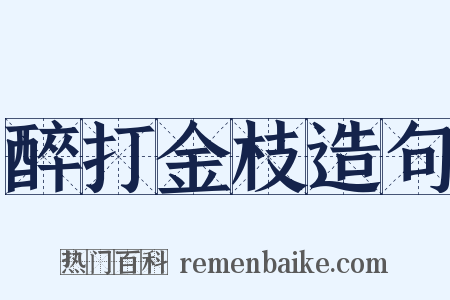 醉打金枝造句是什么意思的图片